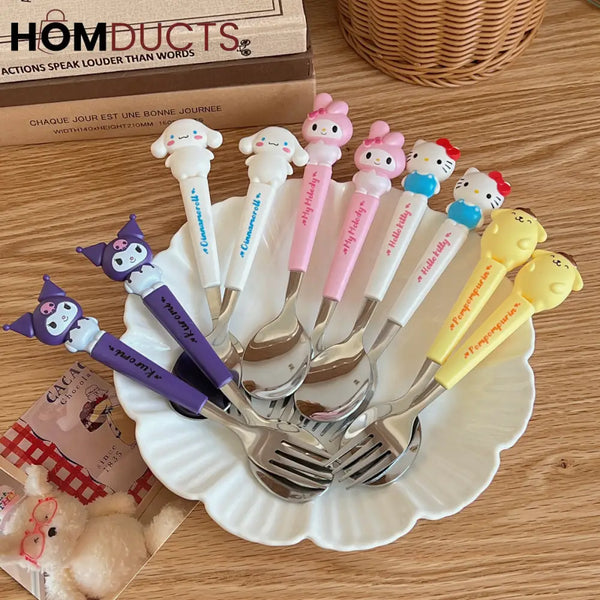 2Pcs Travelling Spoon And Fork Set