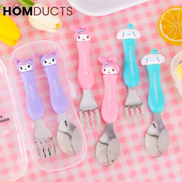 2Pcs Travelling Spoon And Fork Set