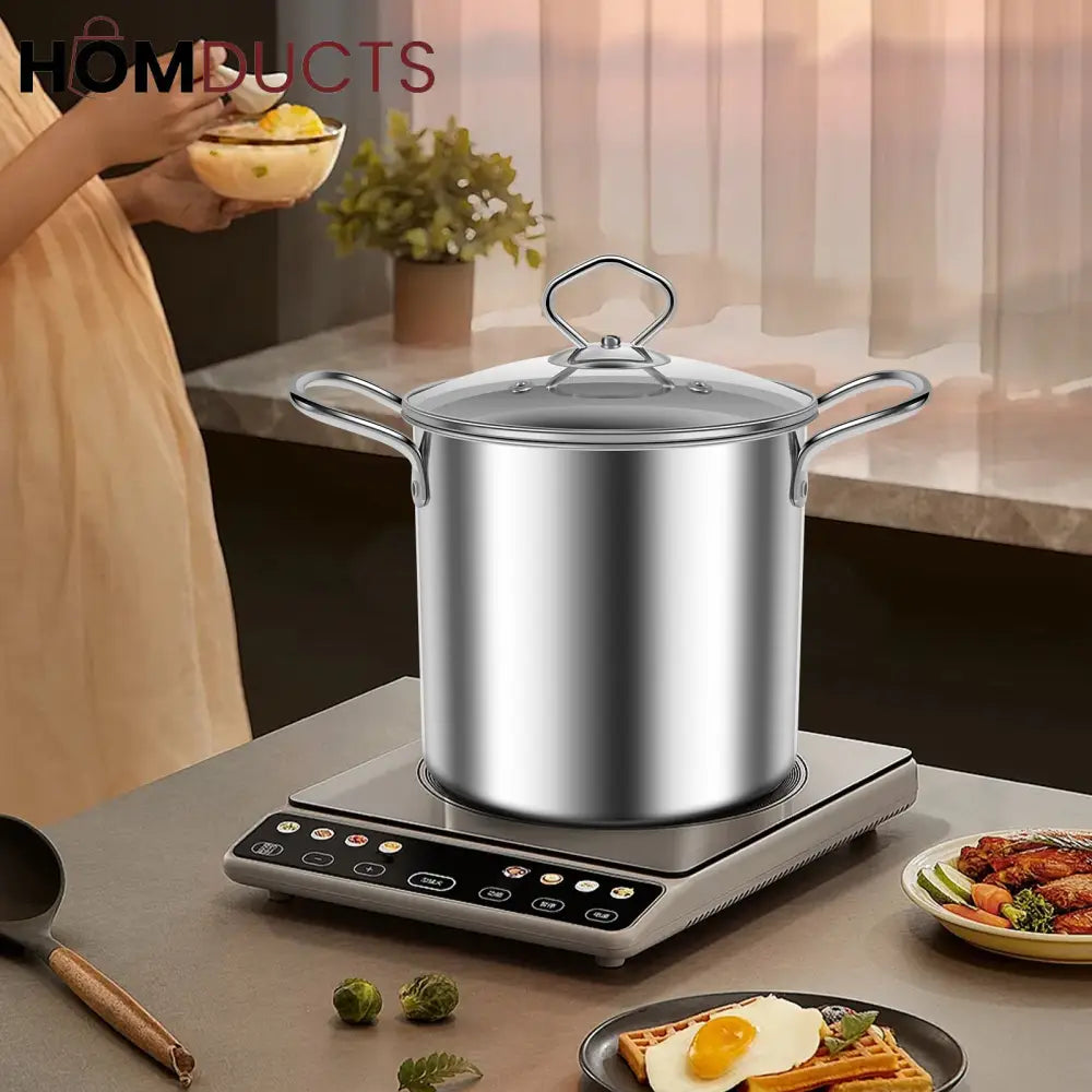 3.5L Deep Frying Pot With Glass Lid