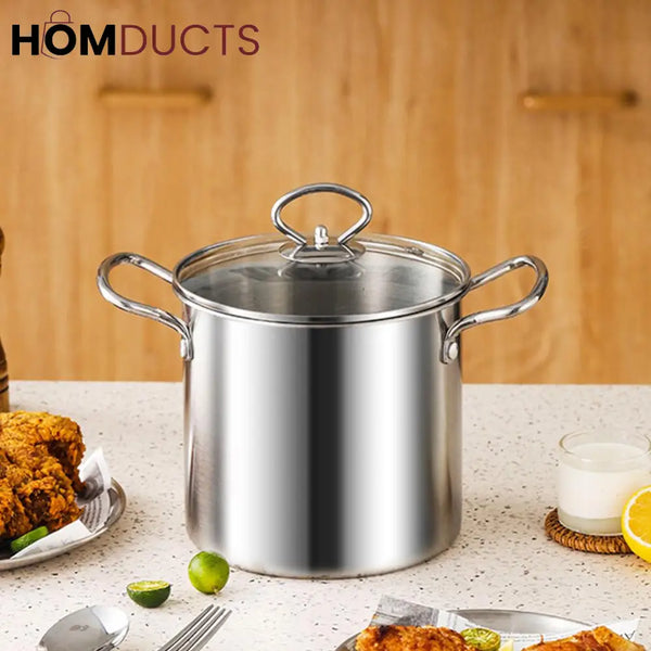 3.5L Deep Frying Pot With Glass Lid