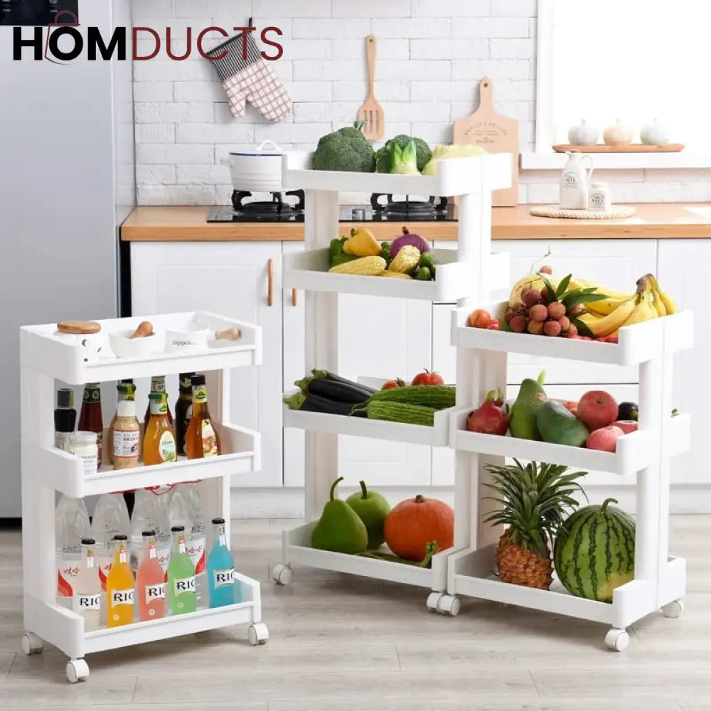 3 Layer Movable Kitchen And Multipurpose Trolly