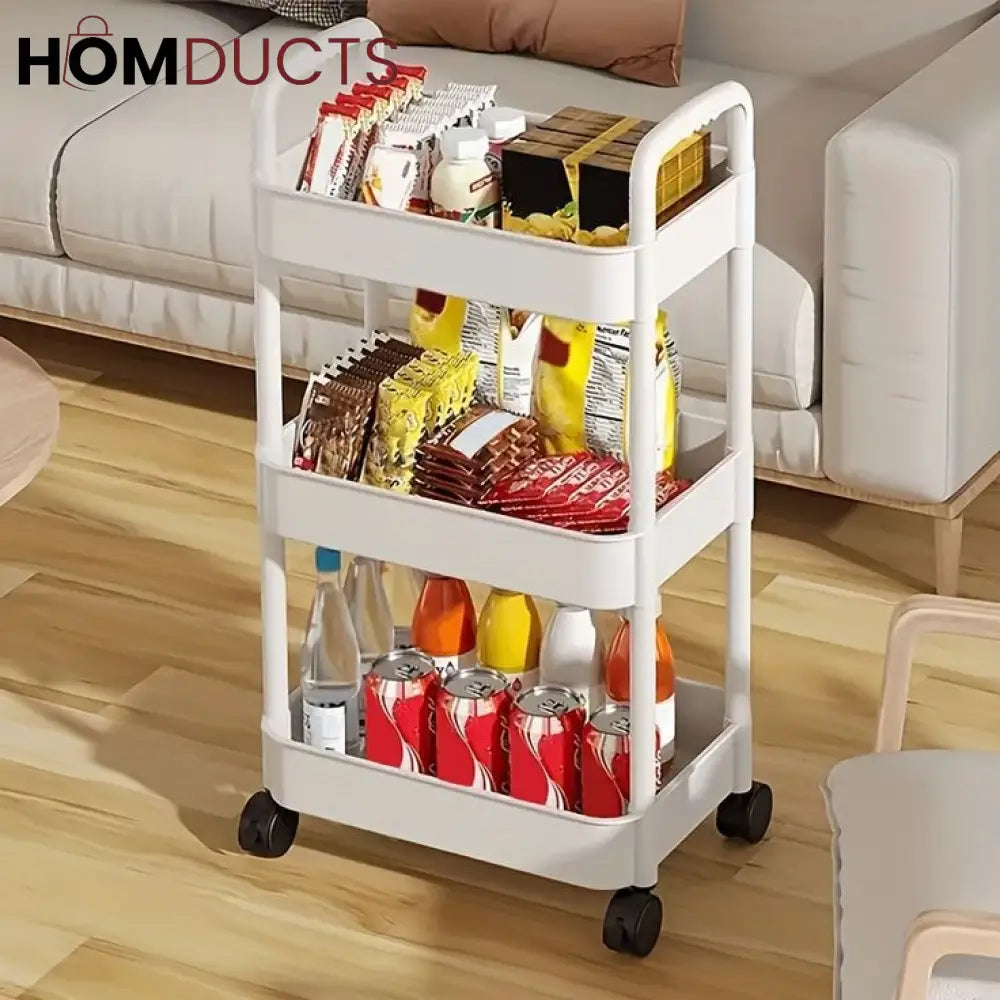 3 Layer Smart Cart With Wheels