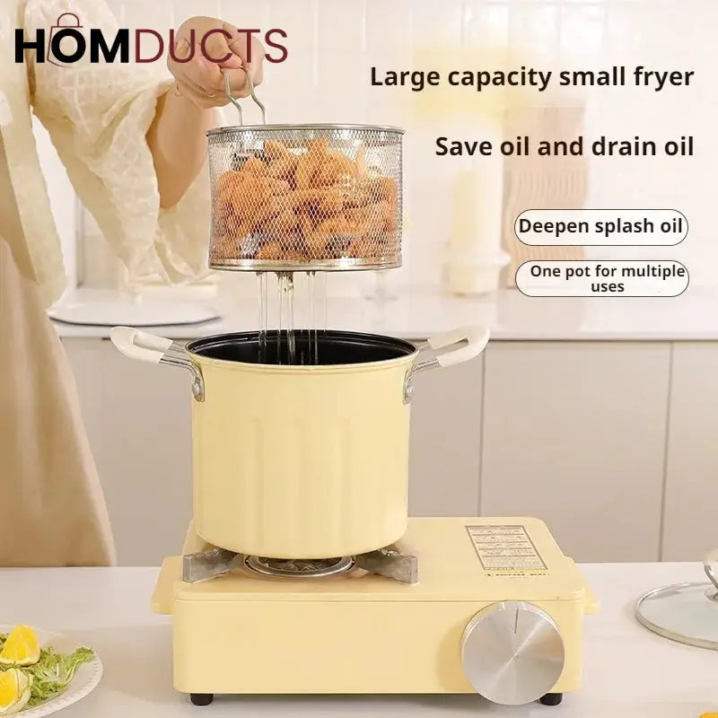 3 Litre Deep Frying Pot With Strainer