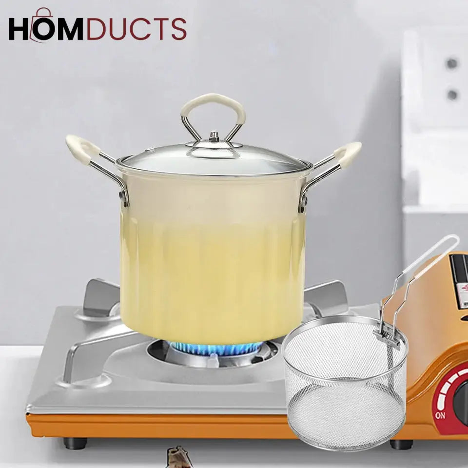 3 Litre Deep Frying Pot With Strainer
