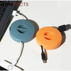 3-Pack Rotatable Data Cable Organizer Box - Desktop & Portable Wire Storage