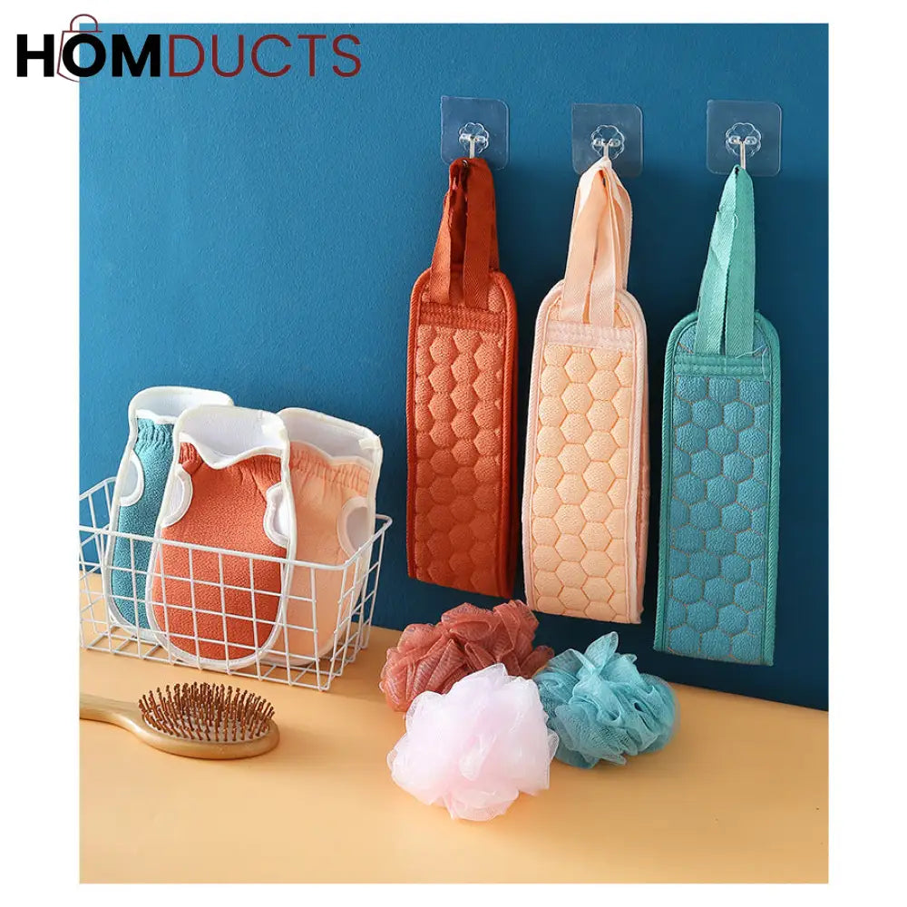 3 Pcs Shower Bath Exfoliating Set
