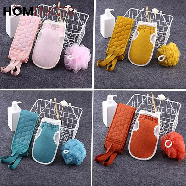 3 Pcs Shower Bath Exfoliating Set