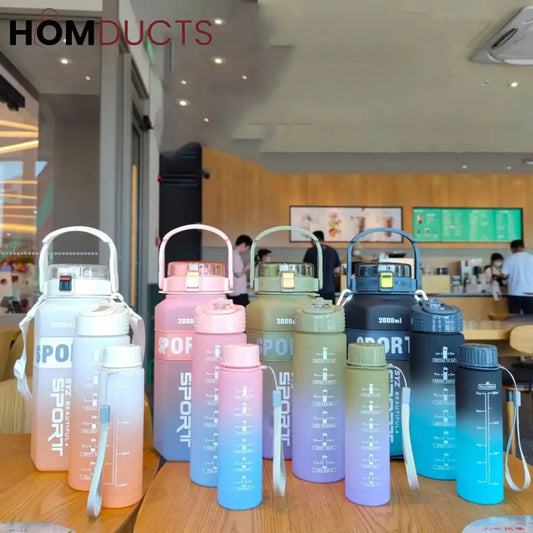 3 Pcs Sports Water Bottle Set