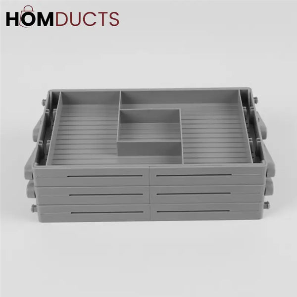 3-Tier Jewelry & Makeup Organizer Tray – Multi-Compartment Vanity Storage Box