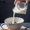 300ml Microwave-Safe Square Glass Milk Cup - Japanese-Style Kitchenware