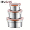 304 Stainless Steel Airtight Food Storage Containers for Kitchen - Leak-Proof & Durable