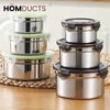 304 Stainless Steel Airtight Food Storage Containers for Kitchen - Leak-Proof & Durable