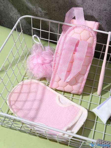 Luxury Exfoliating Bath Set – Back Scrubber, Loofah & Body Glove