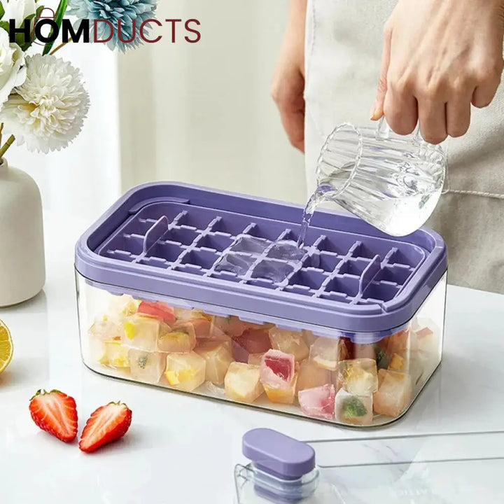 32Grid Silicone Ice Mold With Storage Box
