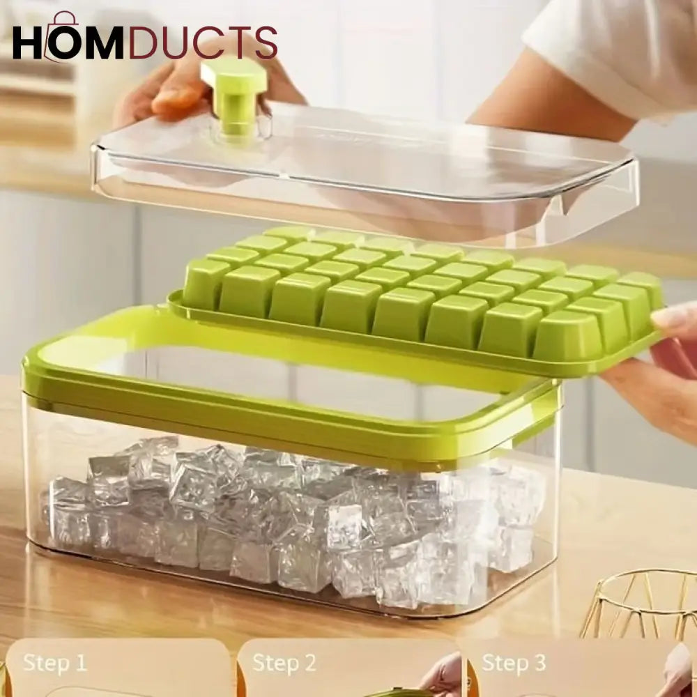 32Grid Silicone Ice Mold With Storage Box