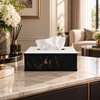 Architectural Panel Tissue Box Cover - Black