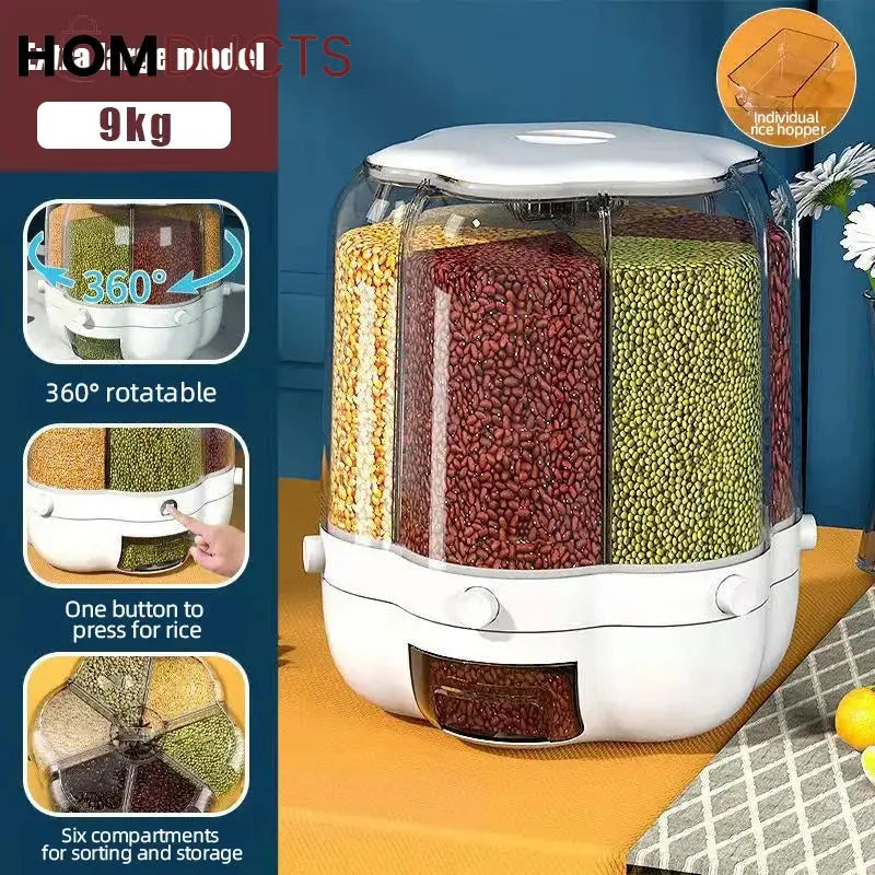360° Rotating Grain And Cereal Dispenser 9Kg