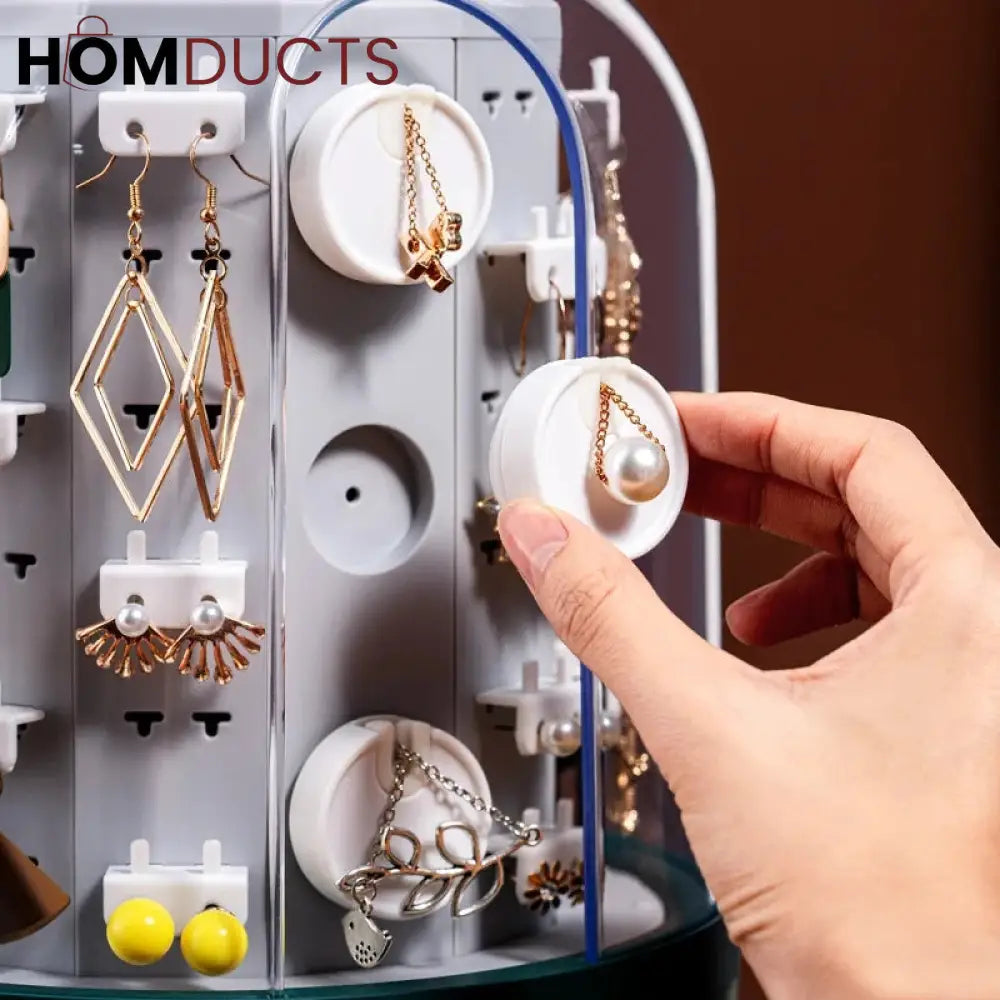 360 Rotating Jewellery Organizer With Drawer