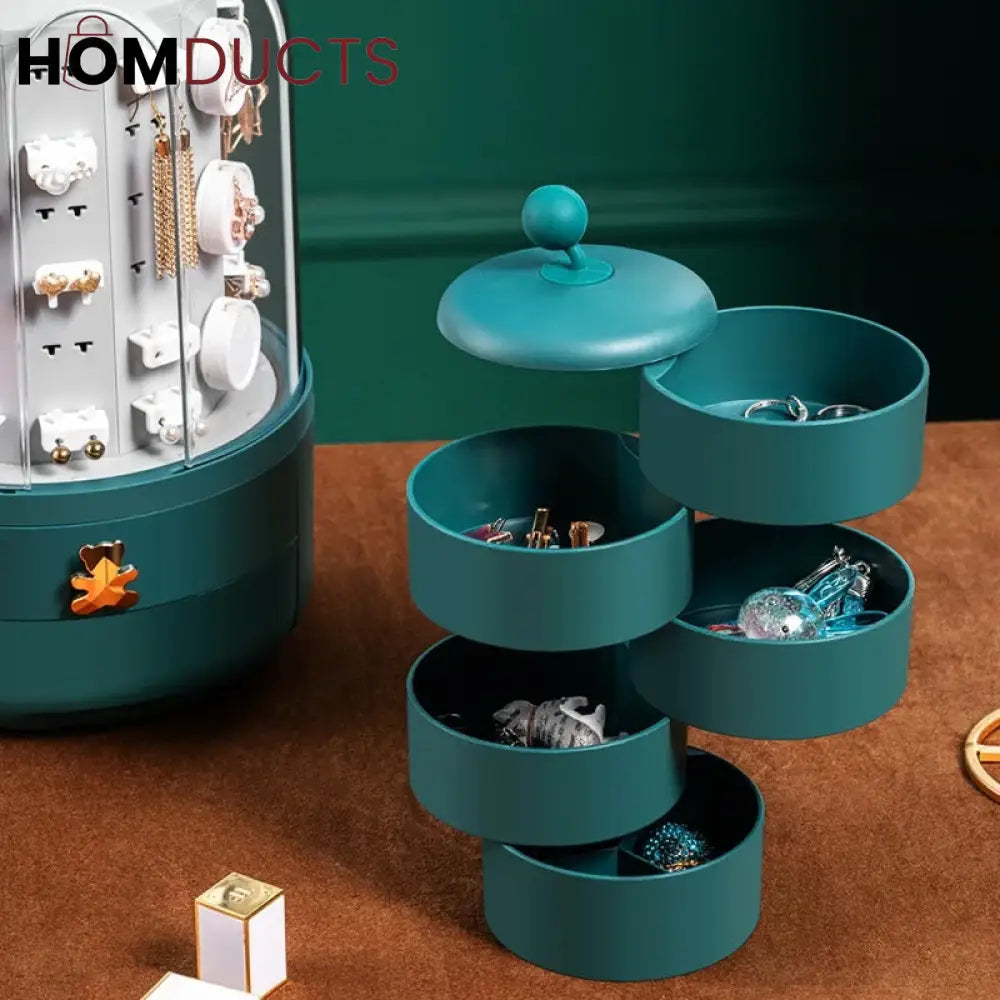 360 Rotating Jewellery Organizer With Drawer