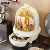 360° Rotating Makeup Organizer - Dust & Water-Proof Large Cosmetic Storage Box