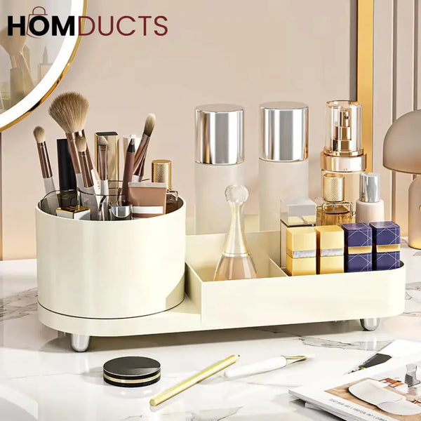 360° Rotating Makeup Organizer: Maximize Space & Find Your Beauty Essentials!