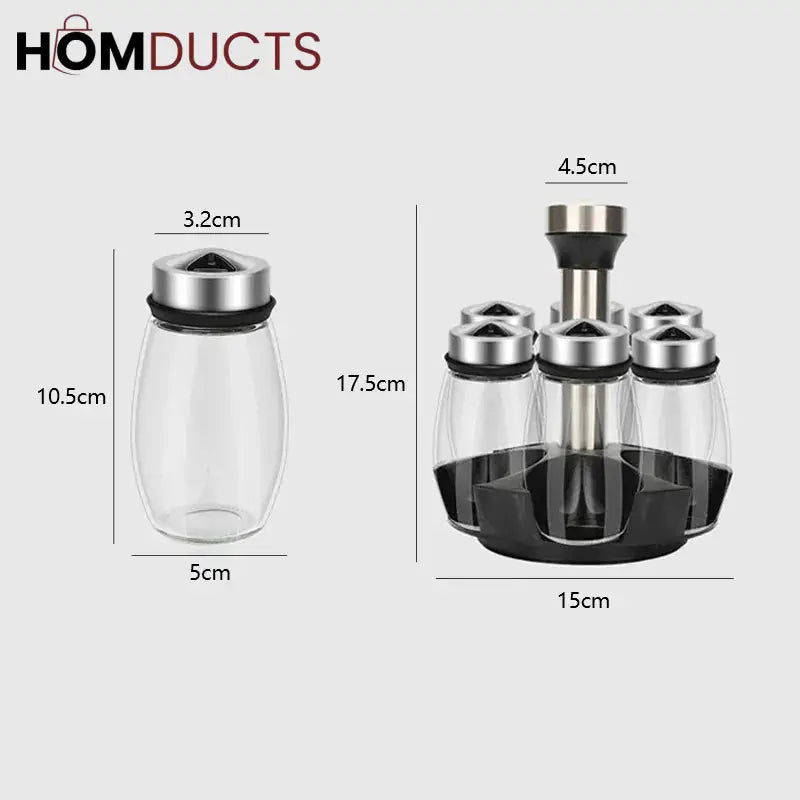 360 Rotating Spice Jar Set