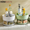 360 Rotating Spice Rack With Storage Tray