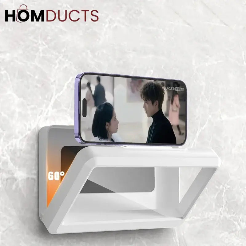 360° Rotating Waterproof Wall Mount Phone Holder – Touchscreen Shower Phone Case for Bathroom & Kitchen