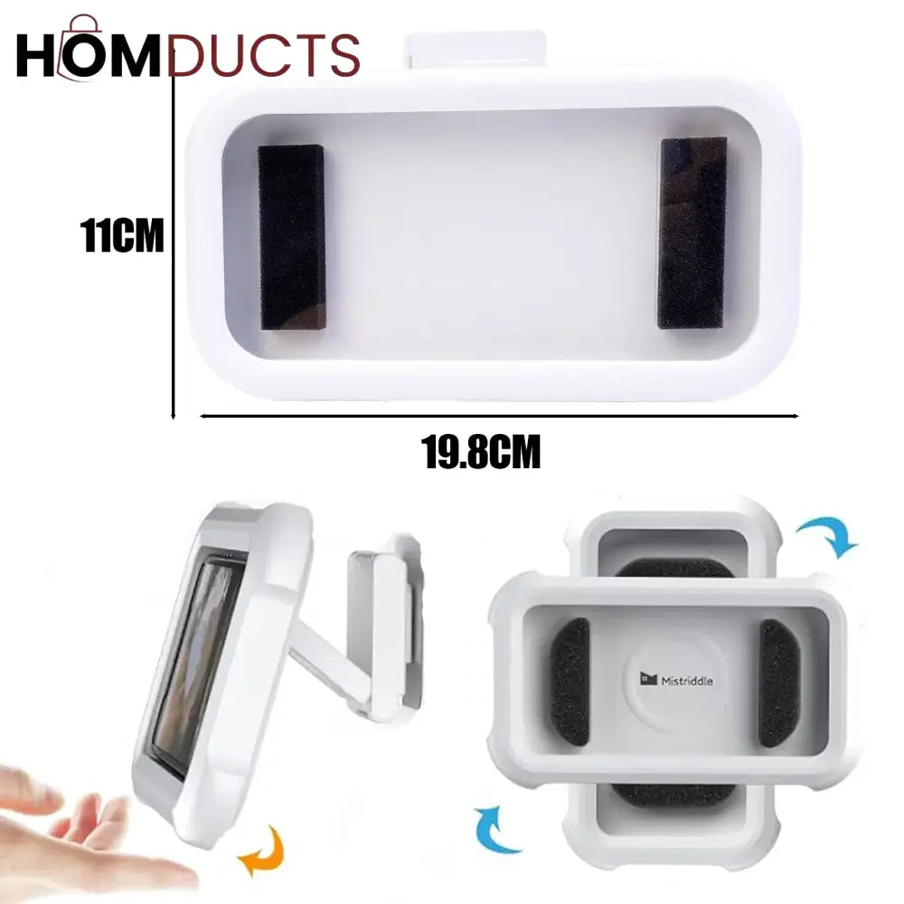 360° Rotating Waterproof Wall Mount Phone Holder – Touchscreen Shower Phone Case for Bathroom & Kitchen