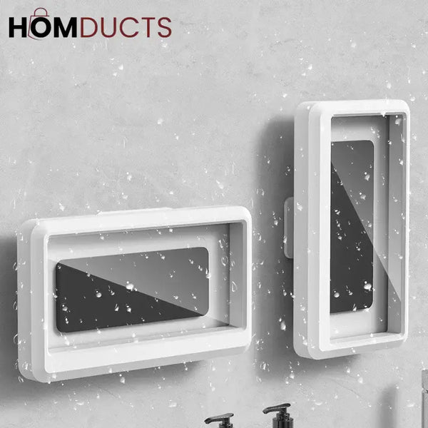 360° Rotating Waterproof Wall Mount Phone Holder – Touchscreen Shower Phone Case for Bathroom & Kitchen