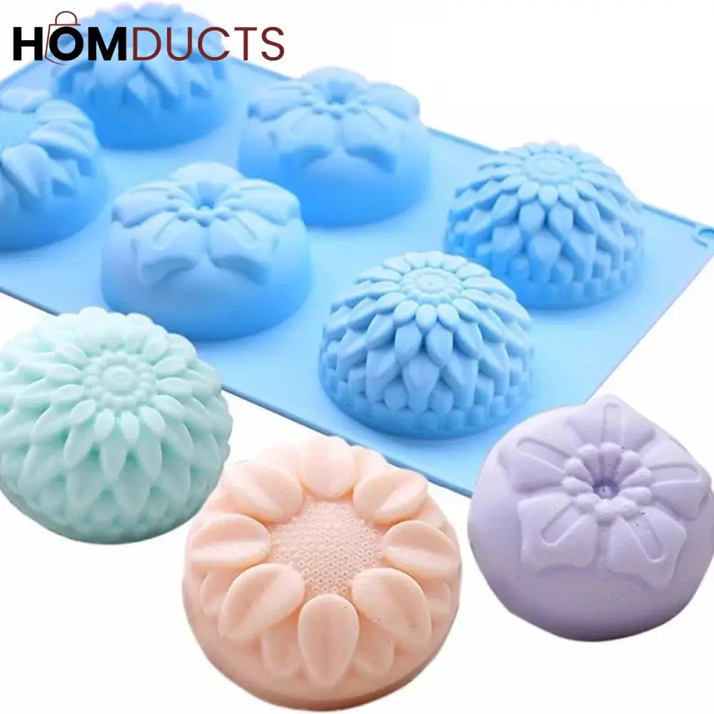 3D Flower Shape Silicone Soap Mold