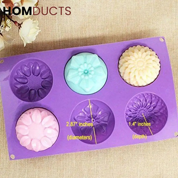 3D Flower Shape Silicone Soap Mold