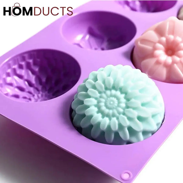 3D Flower Shape Silicone Soap Mold