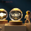 3D Glowing Crystal Ball Night Light