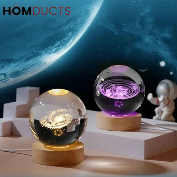 3D Glowing Crystal Ball Night Light