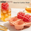 3D Rose Silicone Icecube Mold With Lid