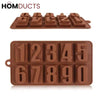 3D Silicone Number Chocolate Mold - Cake & Dessert Decorating Tool