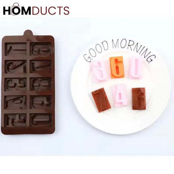 3D Silicone Number Chocolate Mold - Cake & Dessert Decorating Tool