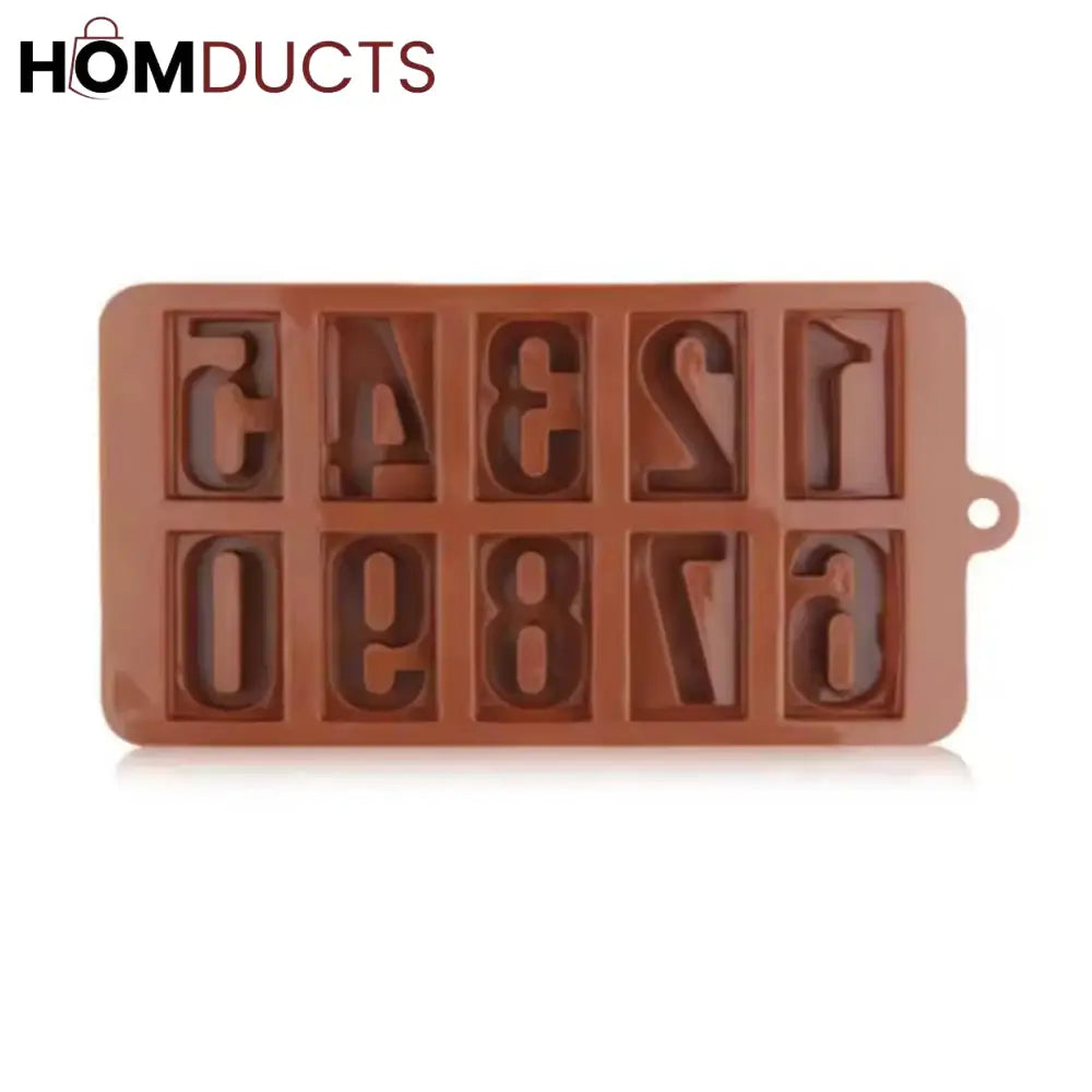 3D Silicone Number Chocolate Mold - Cake & Dessert Decorating Tool