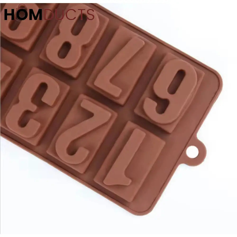 3D Silicone Number Chocolate Mold - Cake & Dessert Decorating Tool