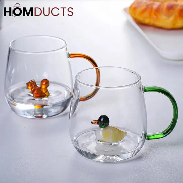 3D Transparent Heat Resistant Glass Cup