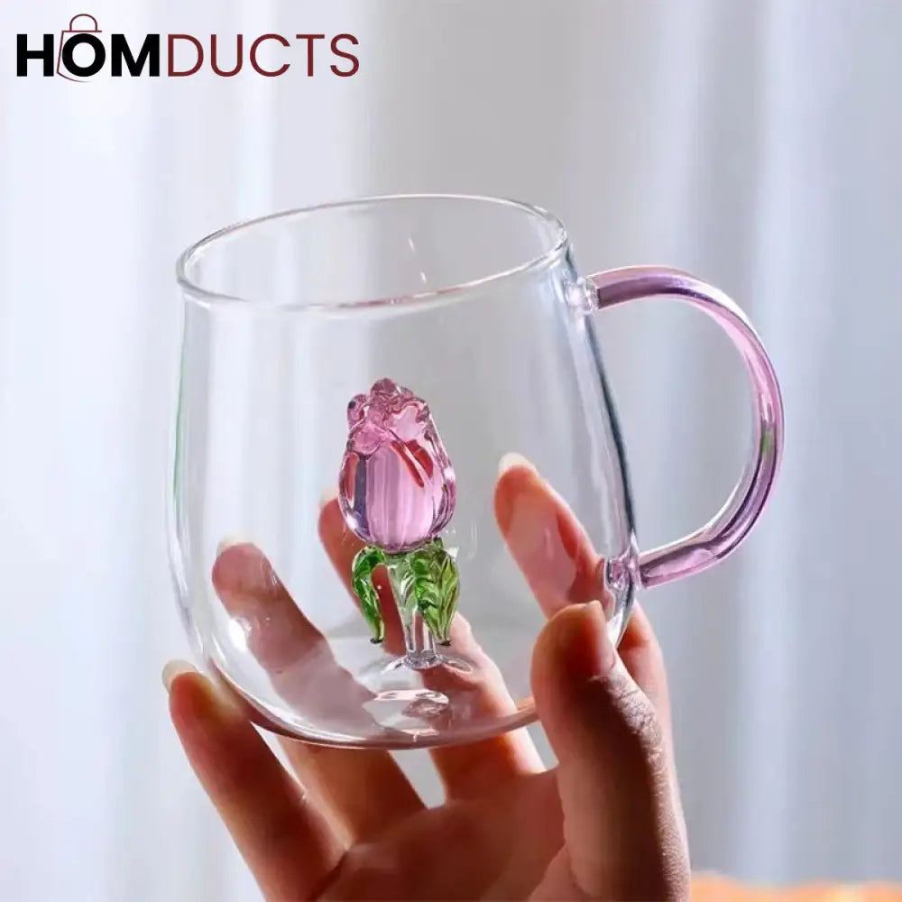 3D Transparent Heat Resistant Glass Cup