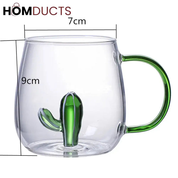 3D Transparent Heat Resistant Glass Cup