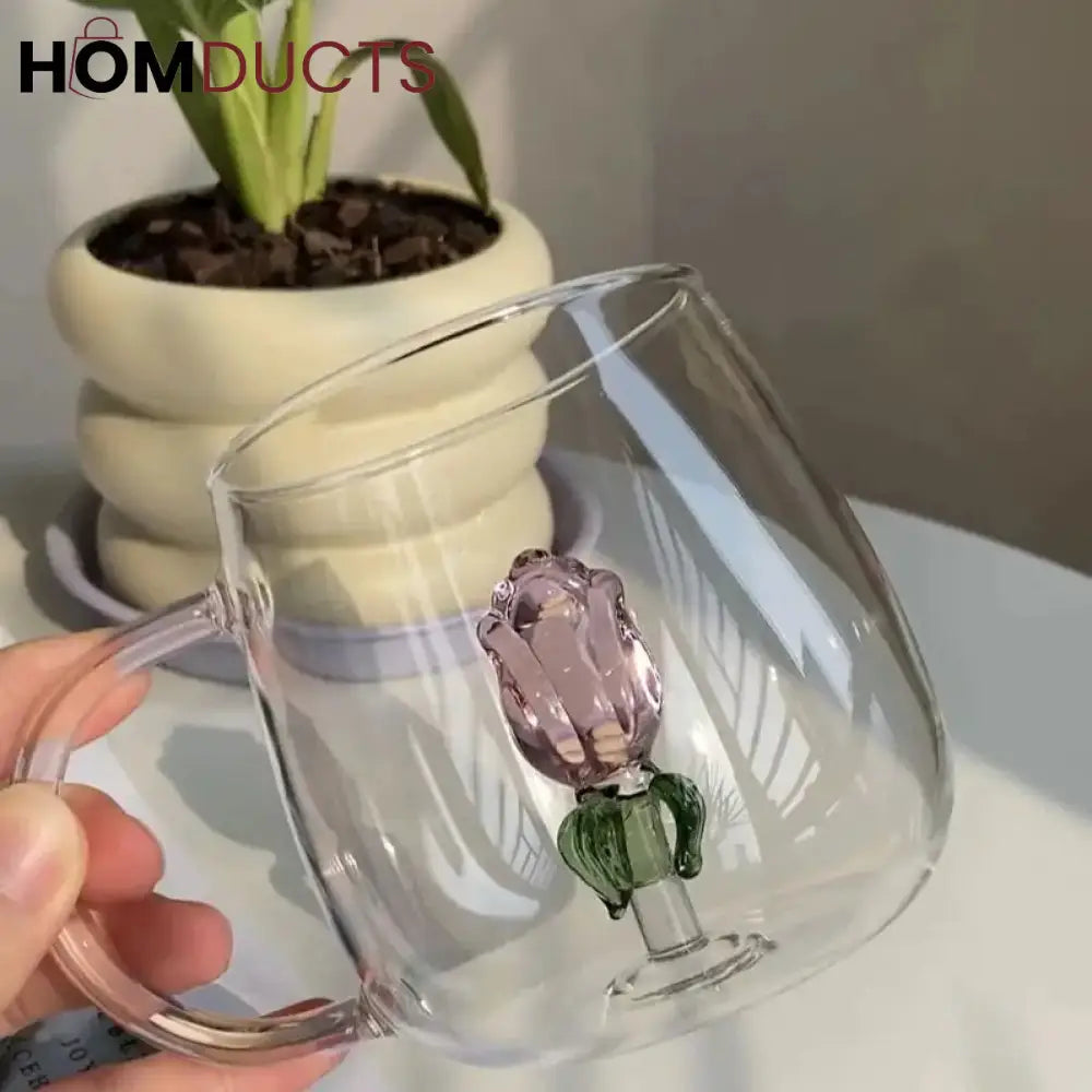 3D Transparent Heat Resistant Glass Cup