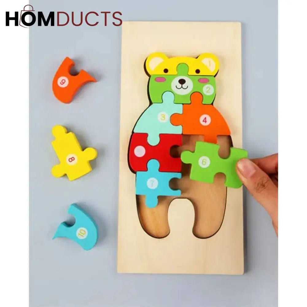 3D Wooden Jigsaw Board For Kids