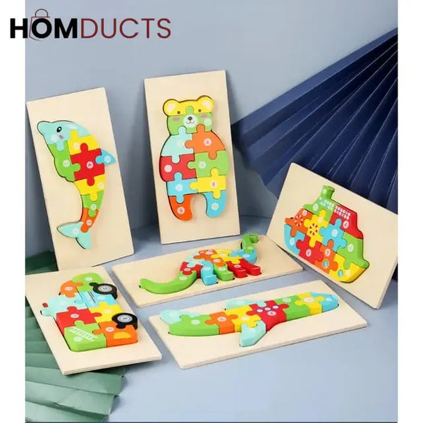 3D Wooden Jigsaw Board For Kids