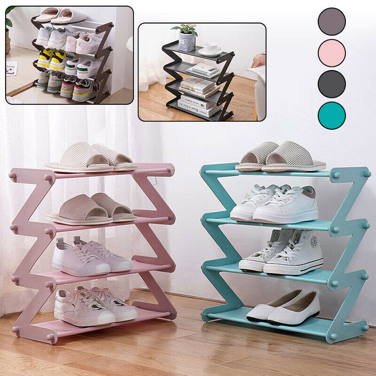 4-Tier Foldable Shoe Rack – Space Saving Multi-Layer Shoe Organizer Stand