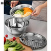 3In1 Stainless Steel Colander With Grater