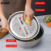 3In1 Stainless Steel Colander With Grater