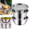 3In1 Stainless Steel Colander With Grater